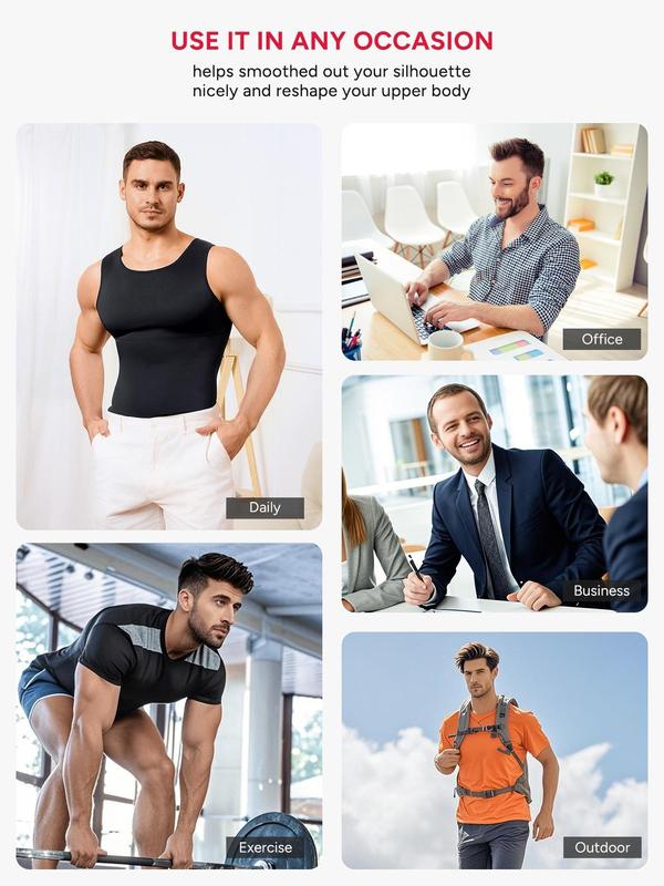 Men's Basic Compression Shapewear Vest - Volutto