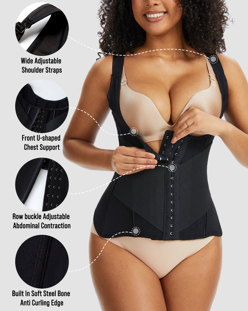 PowerMesh Double-Layer Waist Trainer Shapewear - Volutto