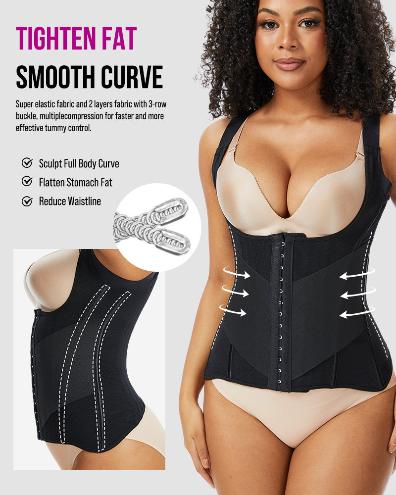 PowerMesh Double-Layer Waist Trainer Shapewear - Volutto