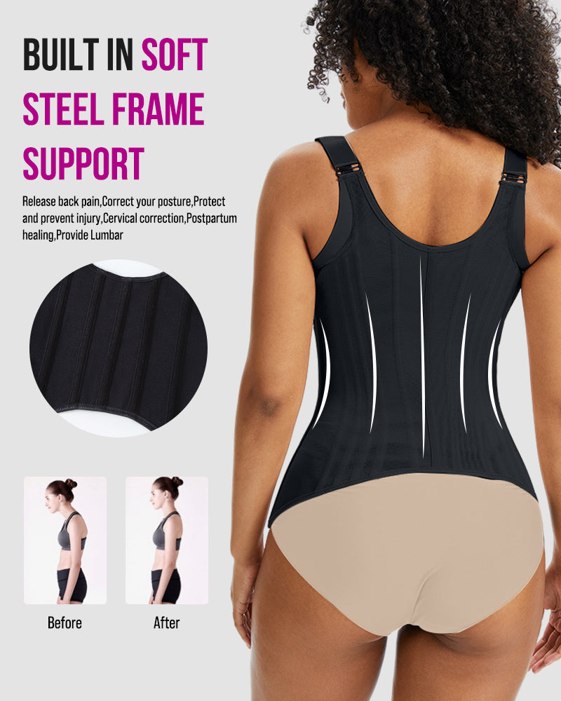 PowerMesh Double-Layer Waist Trainer Shapewear - Volutto