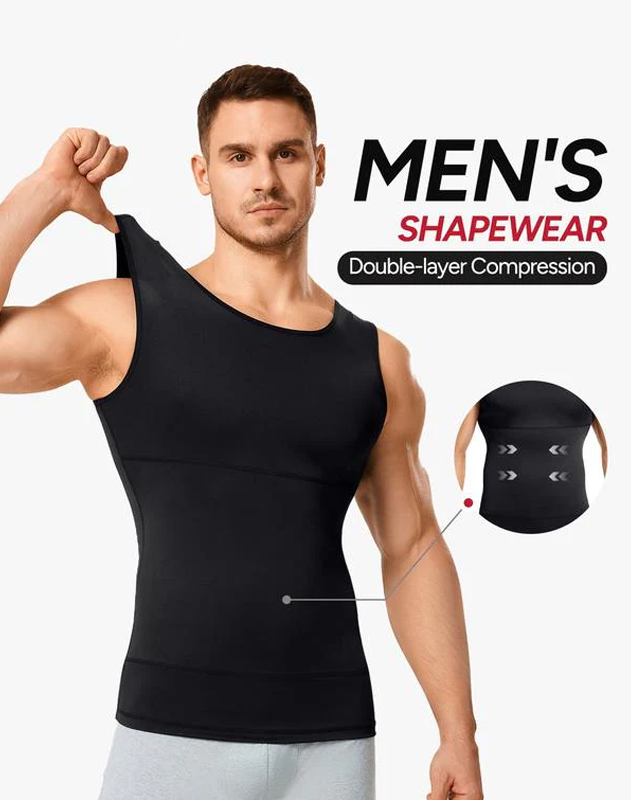 Men's Basic Compression Shapewear Vest - Volutto