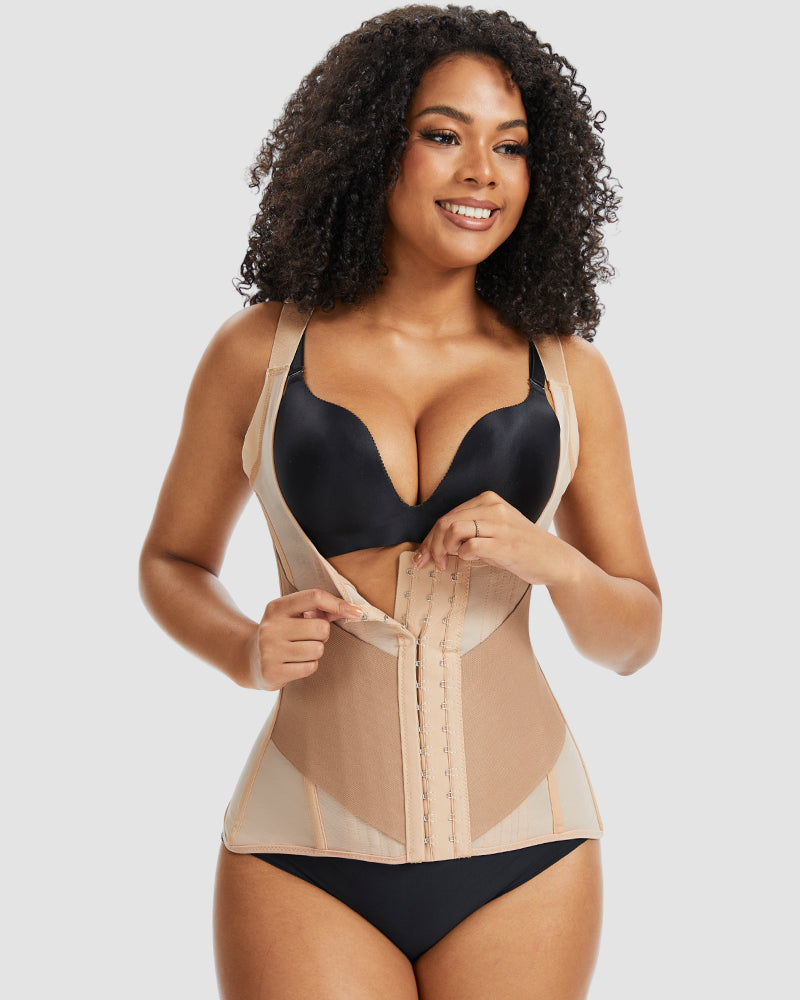 PowerMesh Double-Layer Waist Trainer Shapewear - Volutto