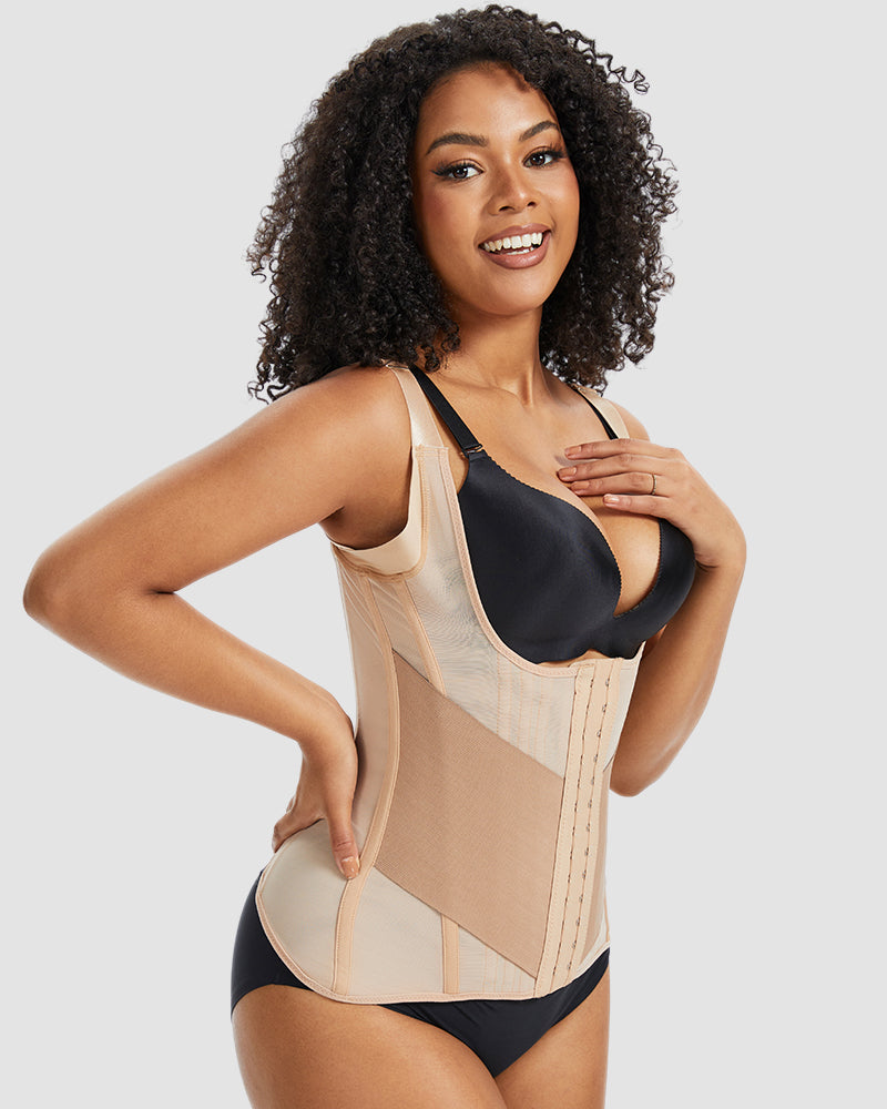 PowerMesh Double-Layer Waist Trainer Shapewear - Volutto