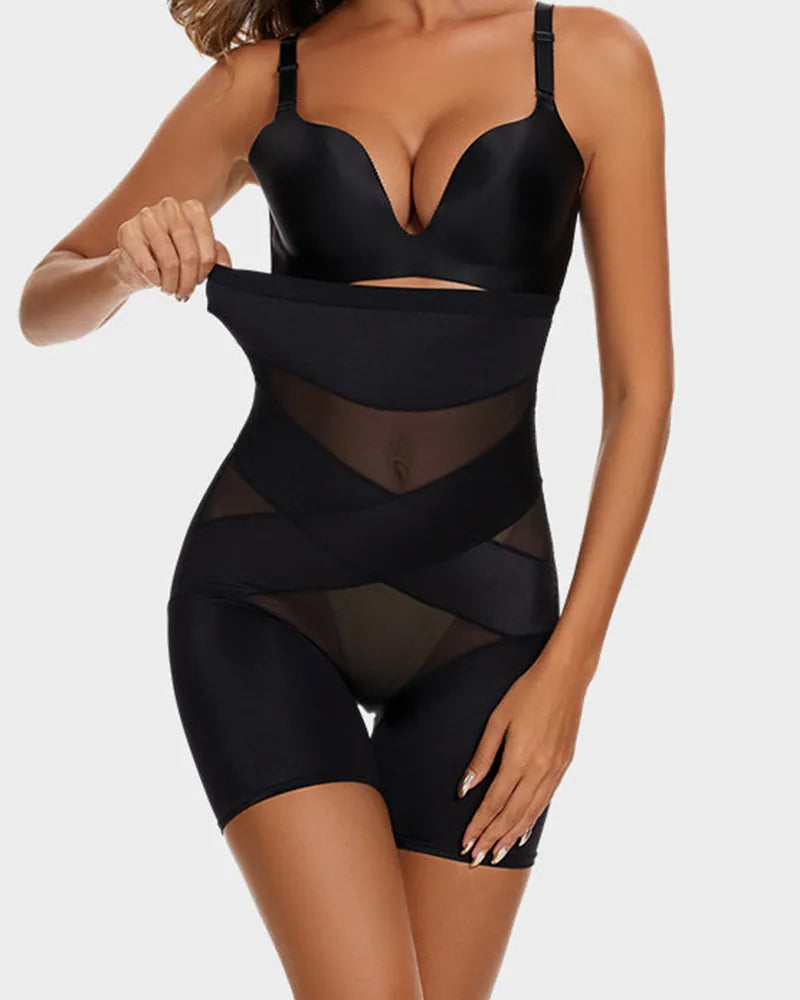 Crossover Bandage High Waist Hip-Lifting Shorts