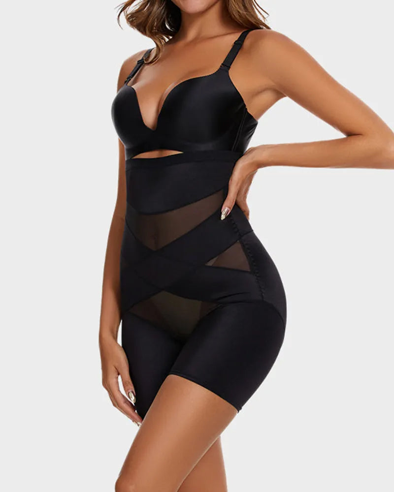 Crossover Bandage High Waist Hip-Lifting Shorts