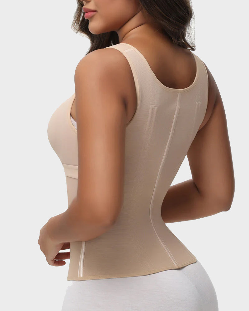 Double-Layer Tummy Control Waist Shaper Girdle With Bra