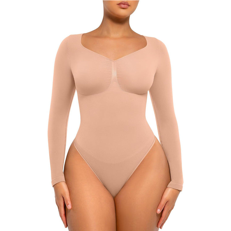 Long Sleeve Shaping Bodysuit - Volutto