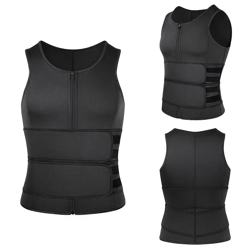 Men Body Shaper Waist Trainer Vest Sauna