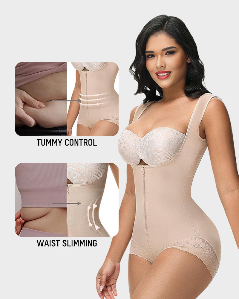 Seamless Zip-Front Full Body Corset Shaper - Volutto