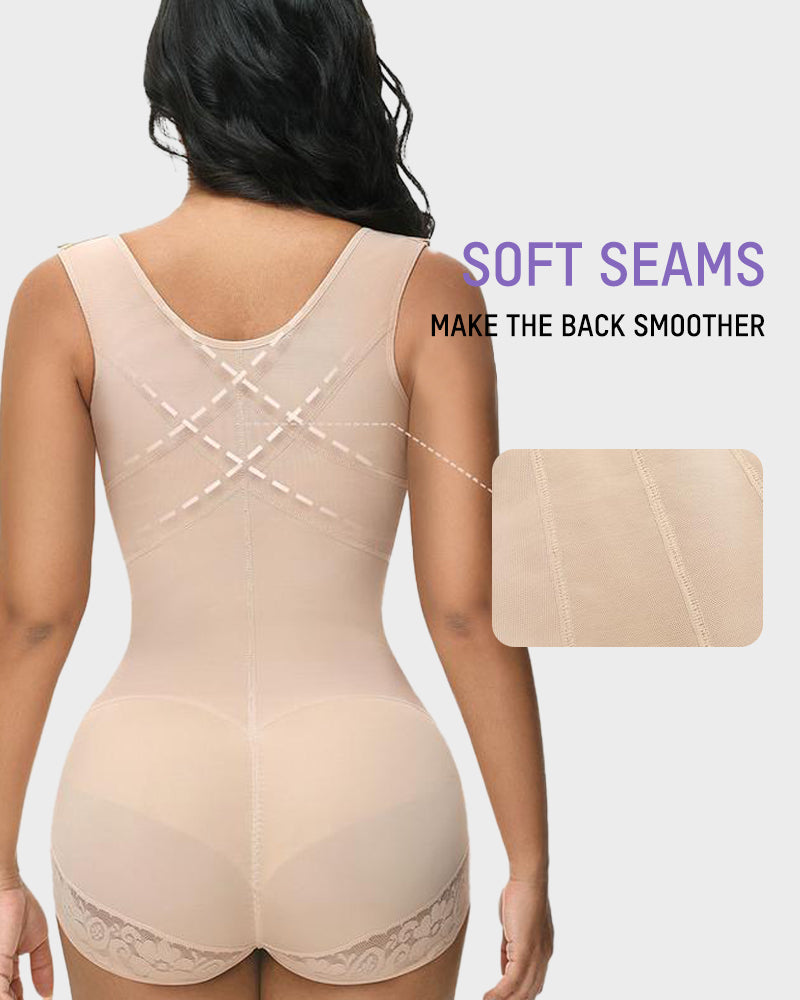 Seamless Zip-Front Full Body Corset Shaper - Volutto