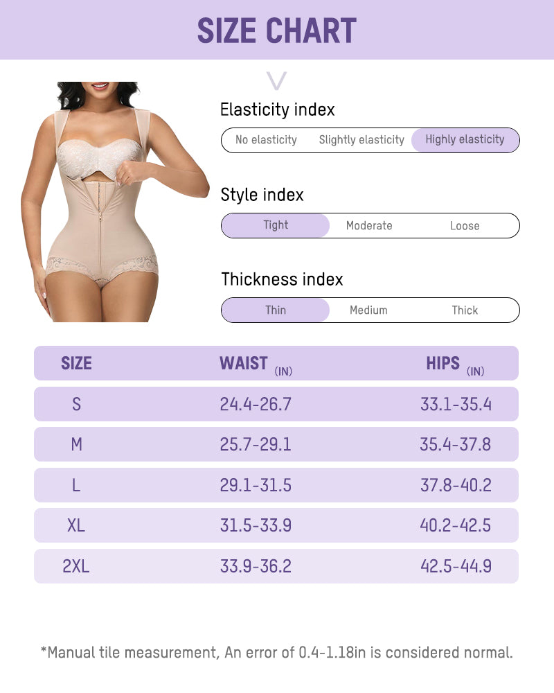 Seamless Zip-Front Full Body Corset Shaper - Volutto