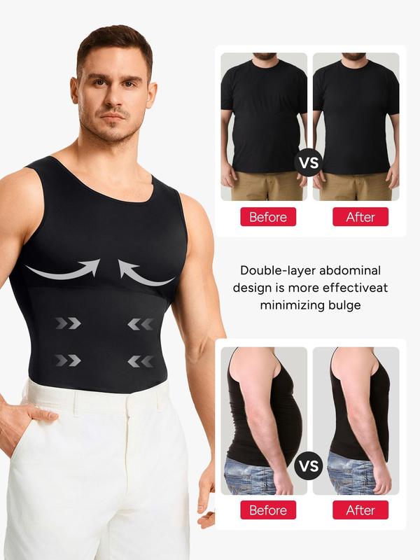 Men's Basic Compression Shapewear Vest - Volutto