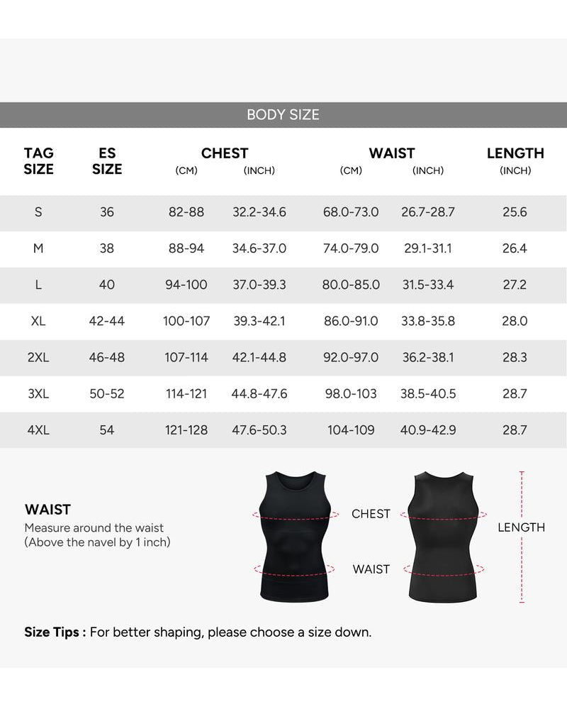 Men's Basic Compression Shapewear Vest - Volutto
