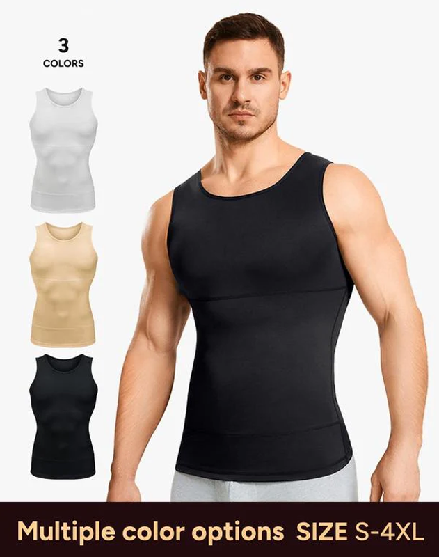 Men's Basic Compression Shapewear Vest - Volutto