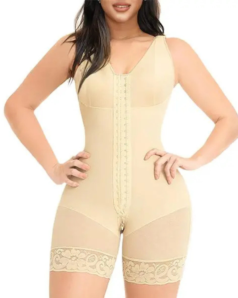 Flash Sale Extra Plus Size Shaper Bodysuit Tummy Control Shapewear With Bra - Volutto