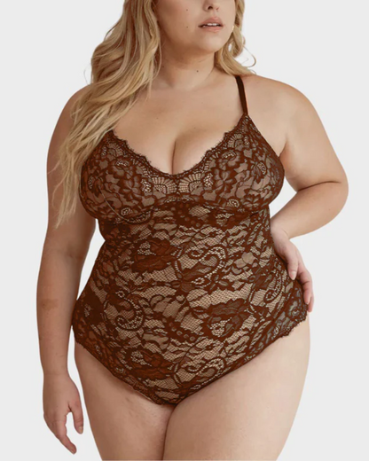 Plus Size Sexy Lace Bodysuits - Volutto