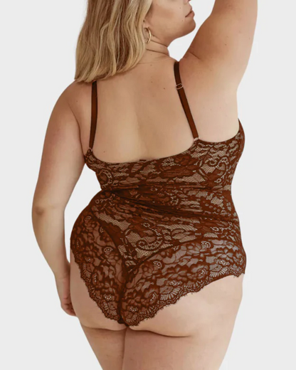 Plus Size Sexy Lace Bodysuits - Volutto