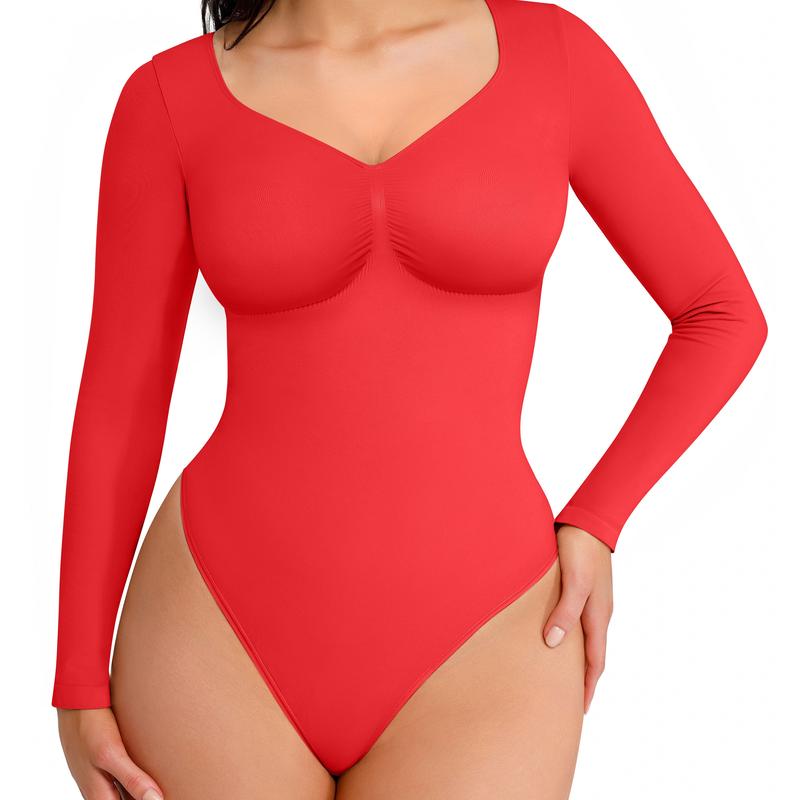 Long Sleeve Shaping Bodysuit - Volutto