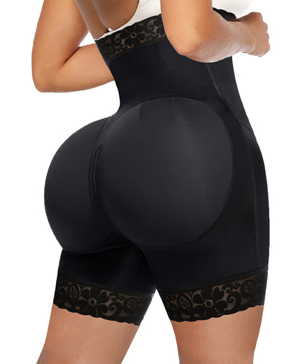 Tummy Control Shapewear for Women Fajas Colombianas Body Shaper Shorts with Zipper Crotch - Volutto