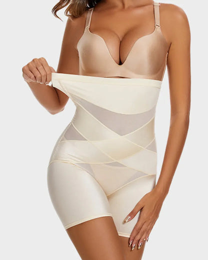 Crossover Bandage High Waist Hip-Lifting Shorts - Volutto