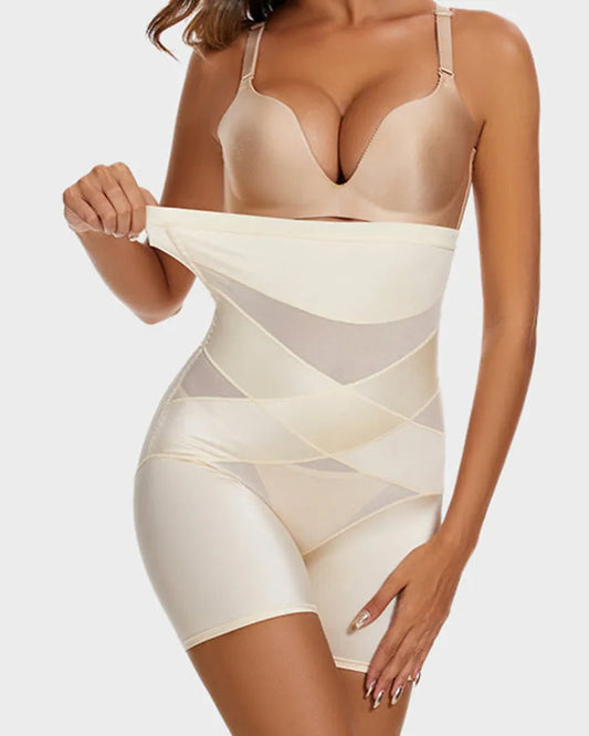 Crossover Bandage High Waist Hip-Lifting Shorts - Volutto