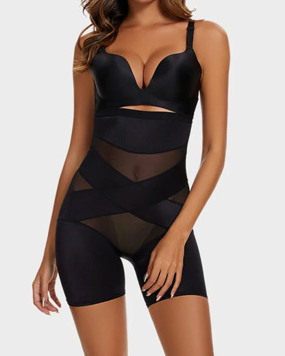 Crossover Bandage High Waist Hip-Lifting Shorts - Volutto