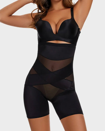 Crossover Bandage High Waist Hip-Lifting Shorts - Volutto