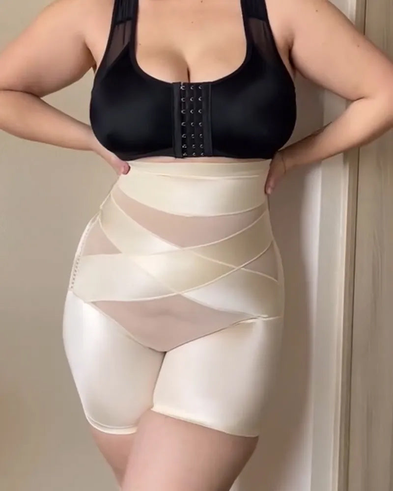 Crossover Bandage High Waist Hip-Lifting Shorts - Volutto