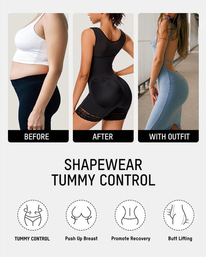 Flash Sale Extra Plus Size Shaper Bodysuit Tummy Control Shapewear With Bra - Volutto