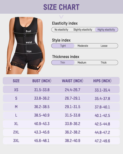 Flash Sale Extra Plus Size Shaper Bodysuit Tummy Control Shapewear With Bra - Volutto