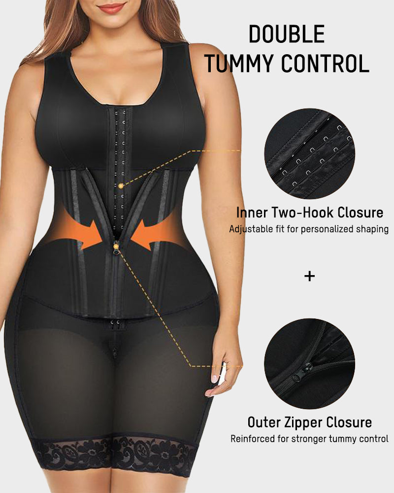 Fajas Colombianas Double Tummy Control Full Body Shapewear - Volutto