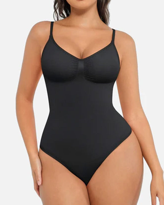 Tummy Control Bodysuit Seamless Sculpting Snatched Waist Body Suit Thong - Volutto