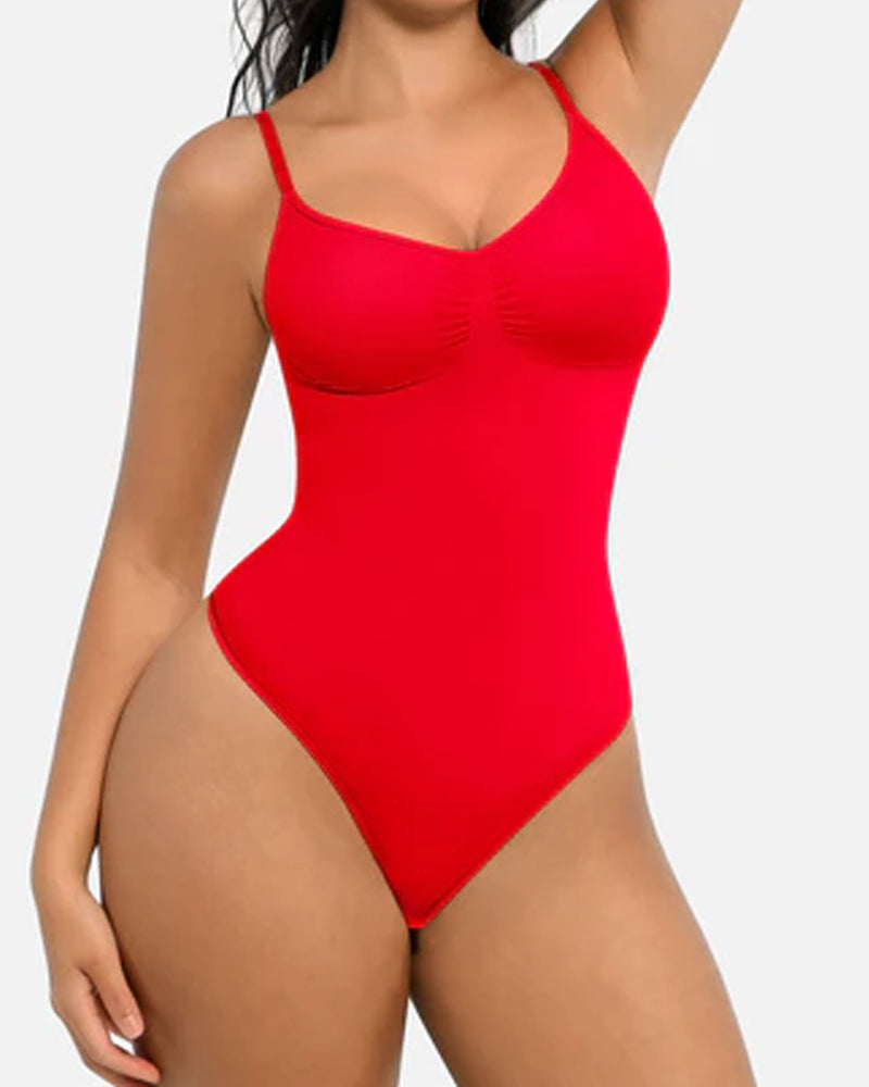 Tummy Control Bodysuit Seamless Sculpting Snatched Waist Body Suit Thong - Volutto