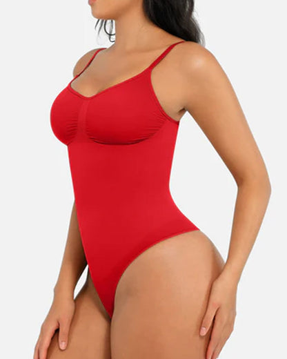 Tummy Control Bodysuit Seamless Sculpting Snatched Waist Body Suit Thong - Volutto