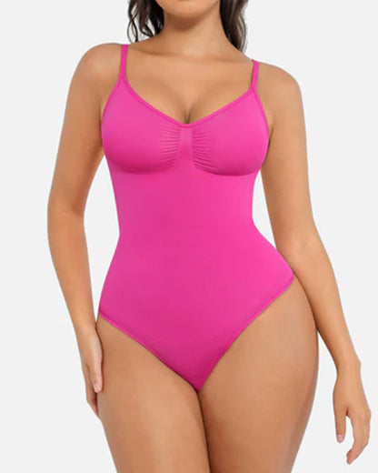 Tummy Control Bodysuit Seamless Sculpting Snatched Waist Body Suit Thong - Volutto