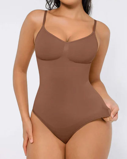 Tummy Control Bodysuit Seamless Sculpting Snatched Waist Body Suit Thong - Volutto