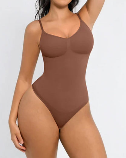 Tummy Control Bodysuit Seamless Sculpting Snatched Waist Body Suit Thong - Volutto