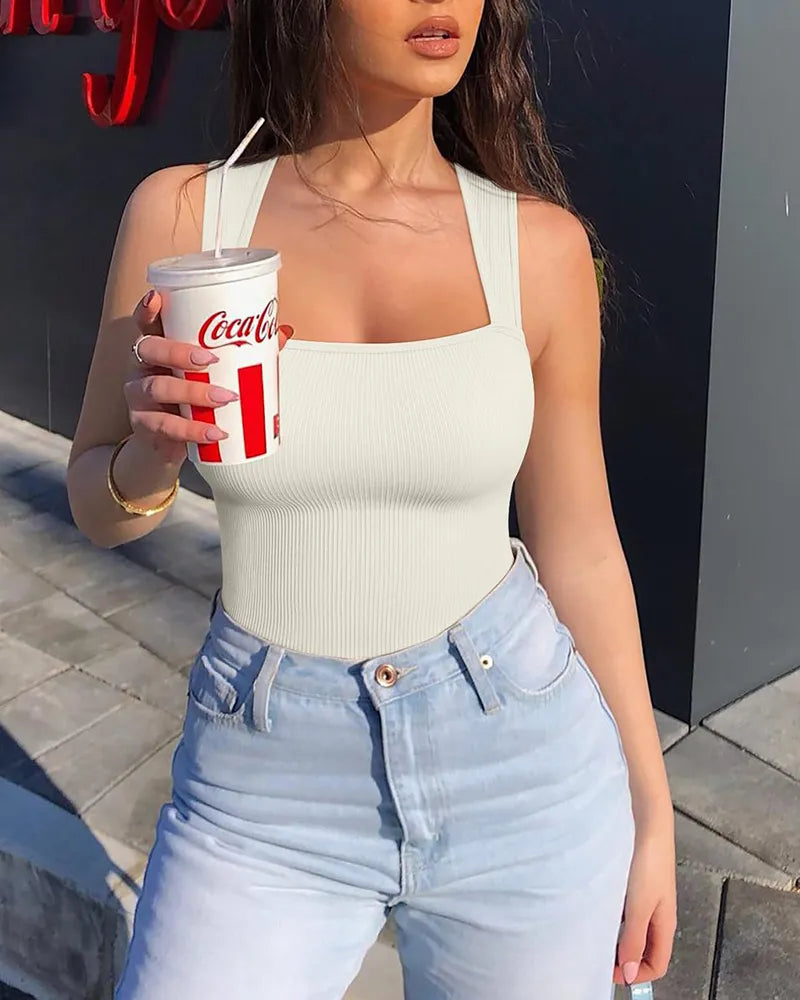 Sleeveless Tummy Control Tank Tops Bodysuits - Volutto