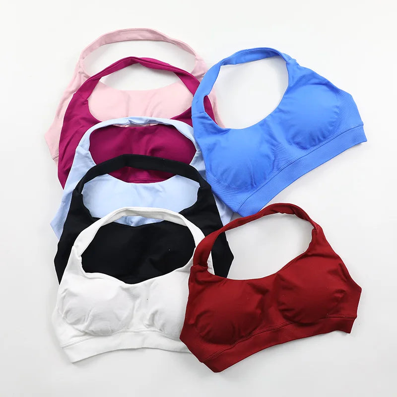 Sports Bra Seamless Halter Neck Strap
