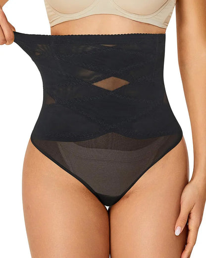 Cross High Waist Shaping Briefs - Volutto