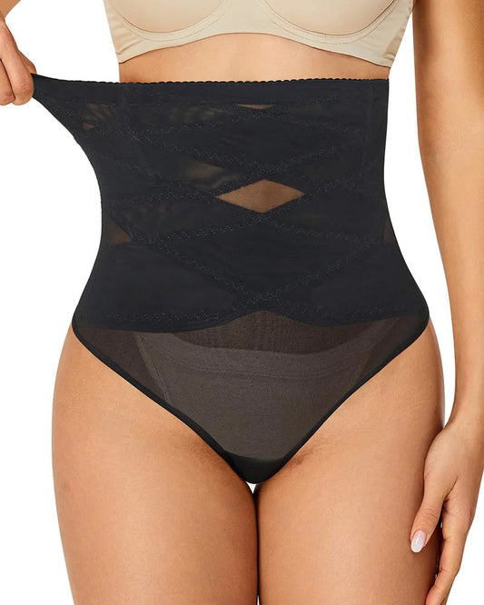Cross High Waist Shaping Briefs - Volutto