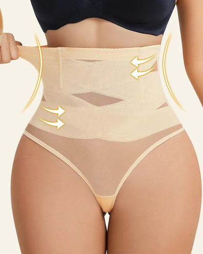 Cross High Waist Shaping Briefs - Volutto