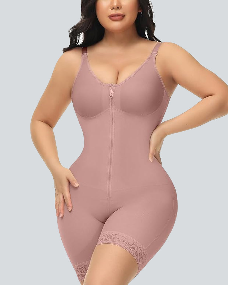 Tummy Control Butt Lifter Shaper with Zipper Crotch - Volutto