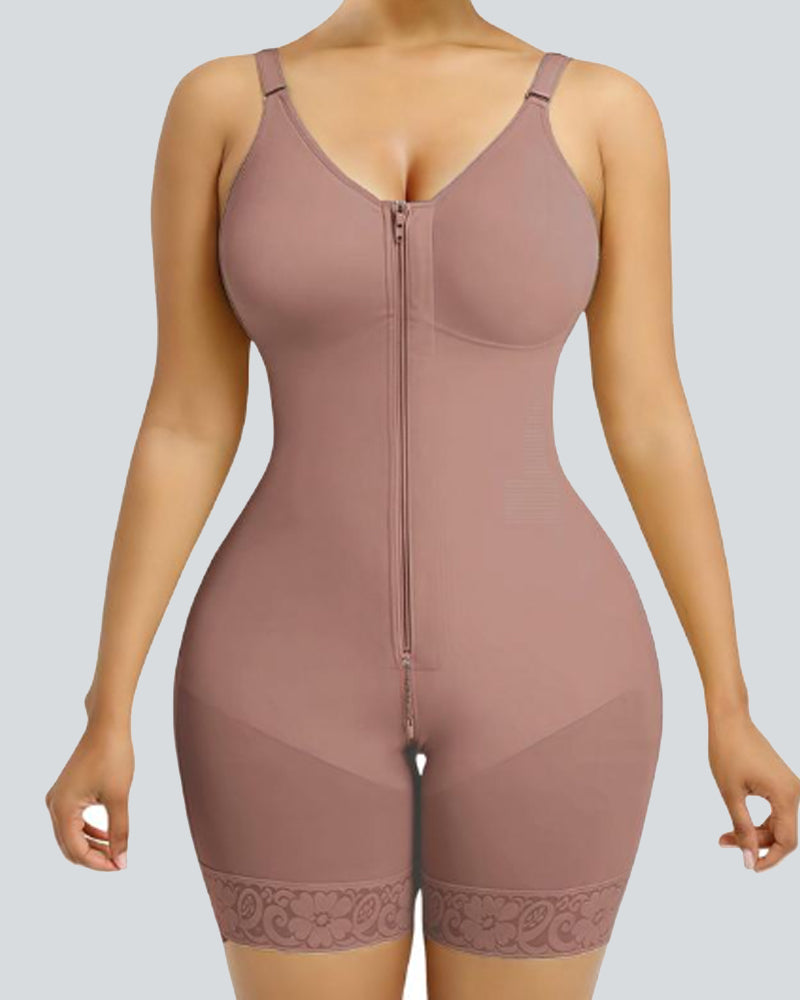 Tummy Control Butt Lifter Shaper with Zipper Crotch - Volutto