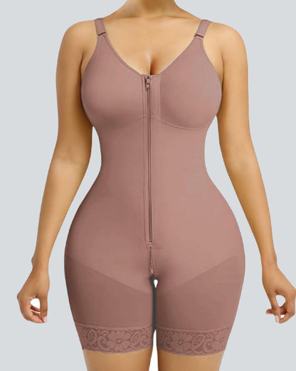Tummy Control Butt Lifter Shaper with Zipper Crotch - Volutto