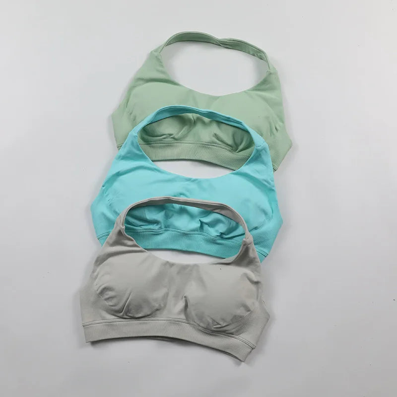 Sports Bra Seamless Halter Neck Strap