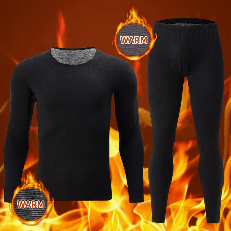 2/4 Pcs Men's Solid Color Thermal Underwear