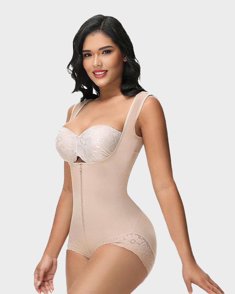 Seamless Zip-Front Full Body Corset Shaper - Volutto