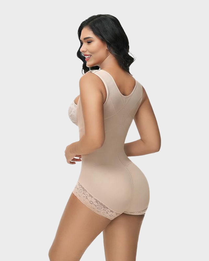 Seamless Zip-Front Full Body Corset Shaper - Volutto