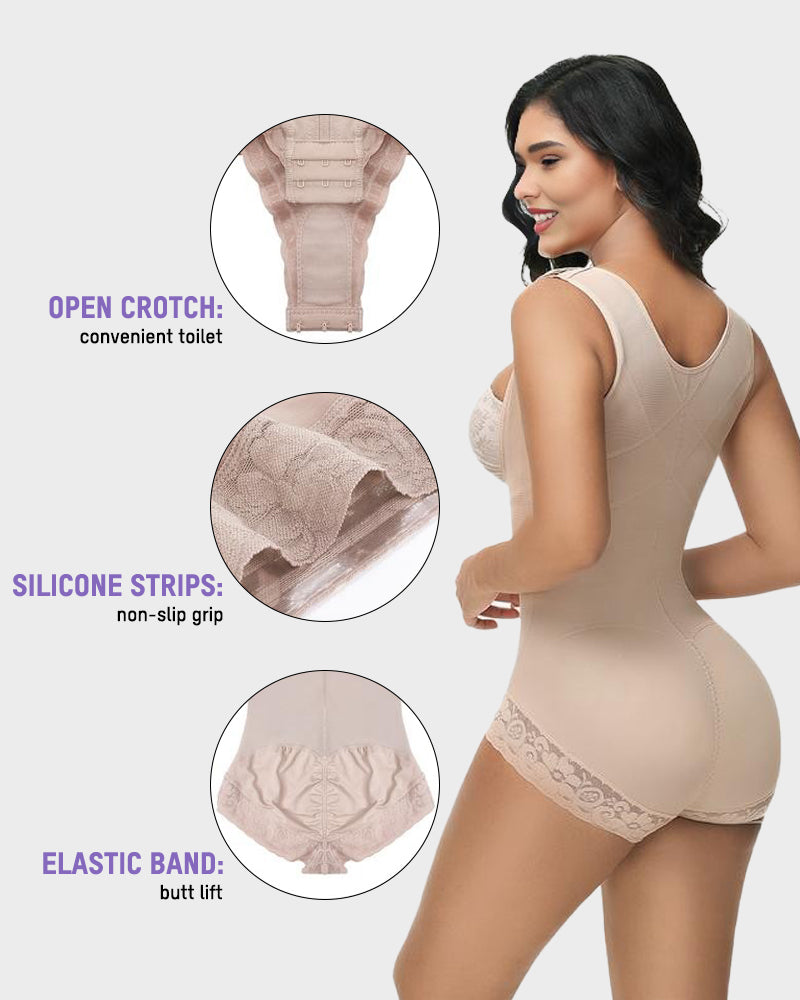 Seamless Zip-Front Full Body Corset Shaper - Volutto